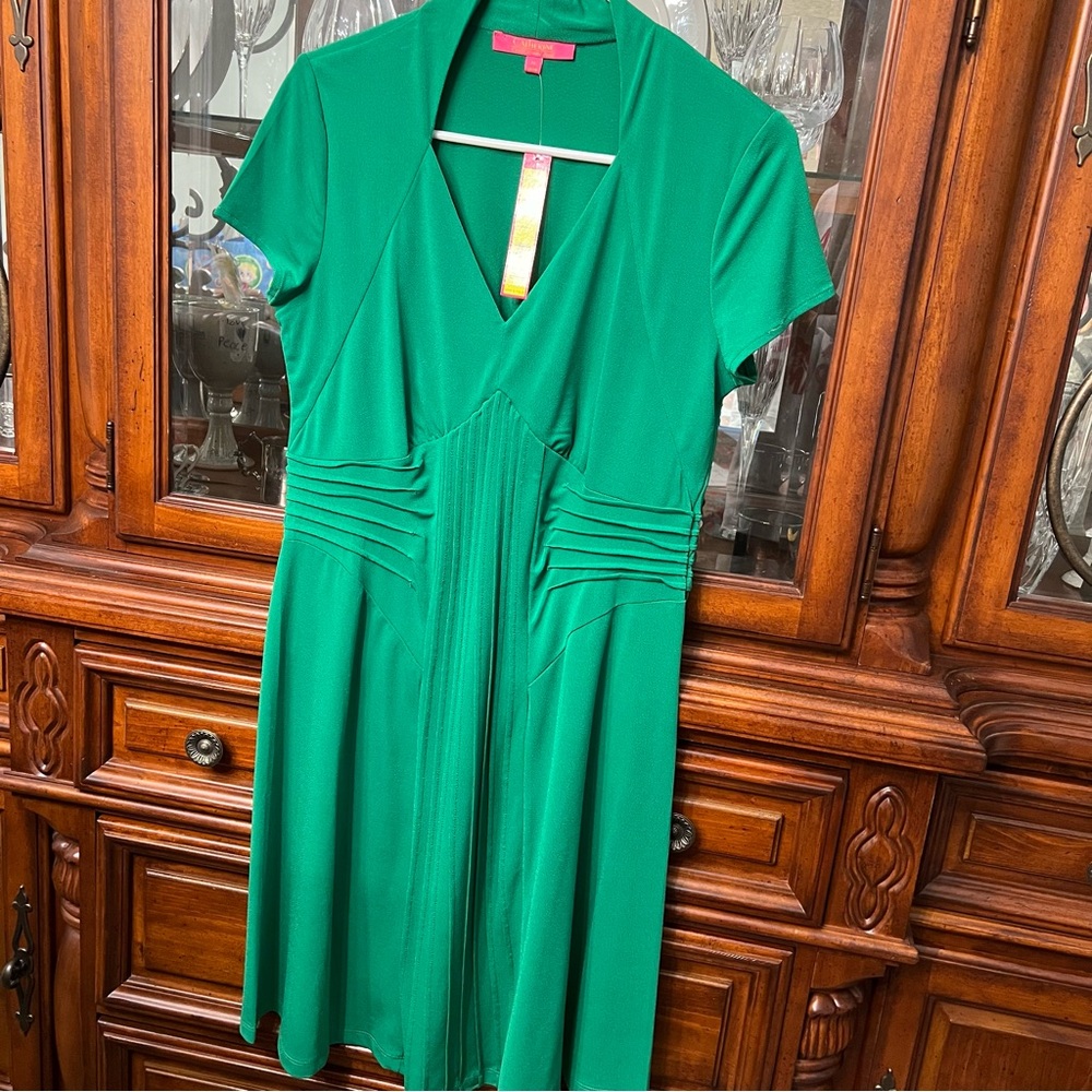 Green Midi Short Sleeve Dress
